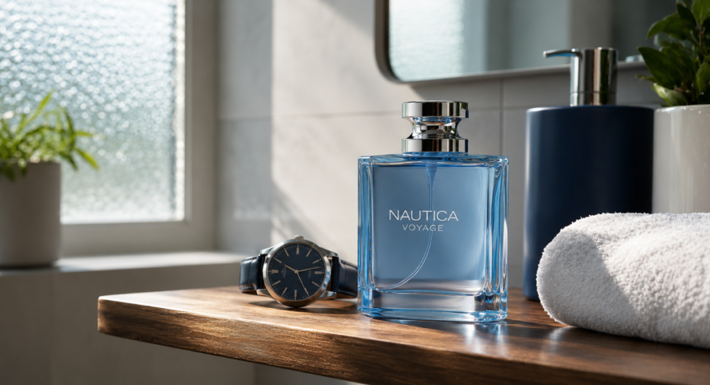 Nautica Voyage delivers 4–6 hours on skin — longer on clothes. A reliable morning-to-afternoon fragrance.