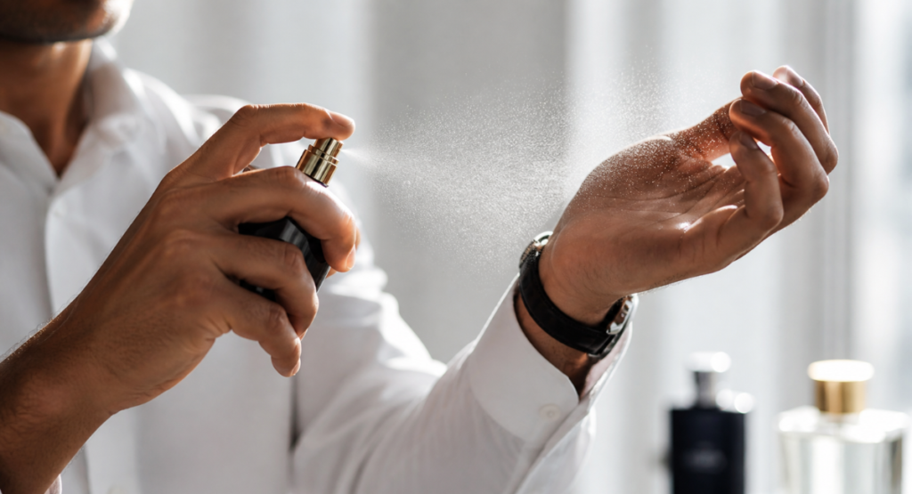 How to apply cologne correctly on pulse points for longer lasting scent
