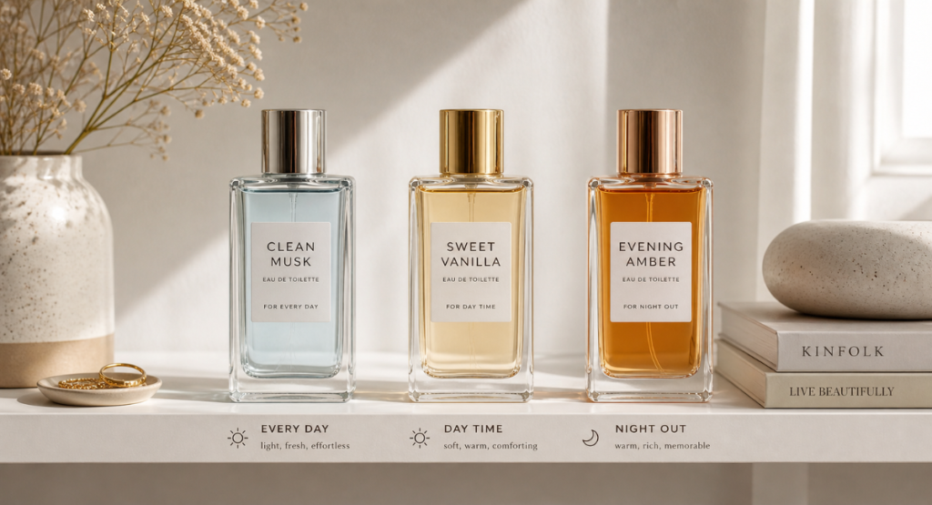 How to build a 3-bottle perfume collection on a budget – daily, evening, and special occasion