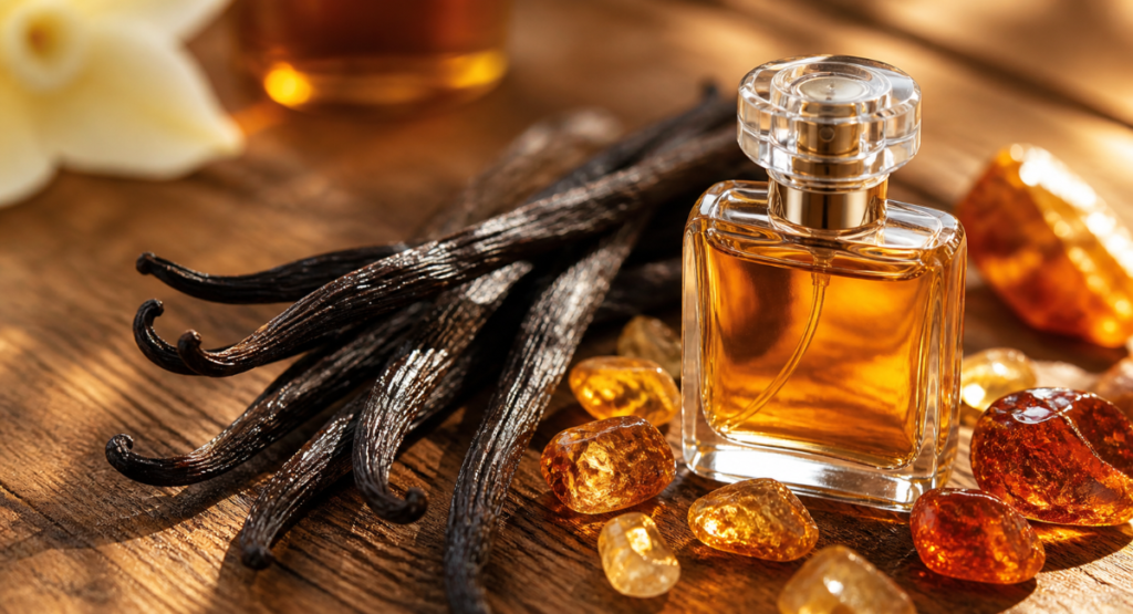 Perfume notes that last longest – vanilla, amber, and musk