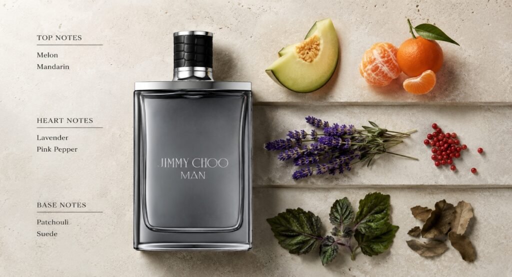 Jimmy Choo Man EDT fragrance notes pyramid melon lavender patchouli