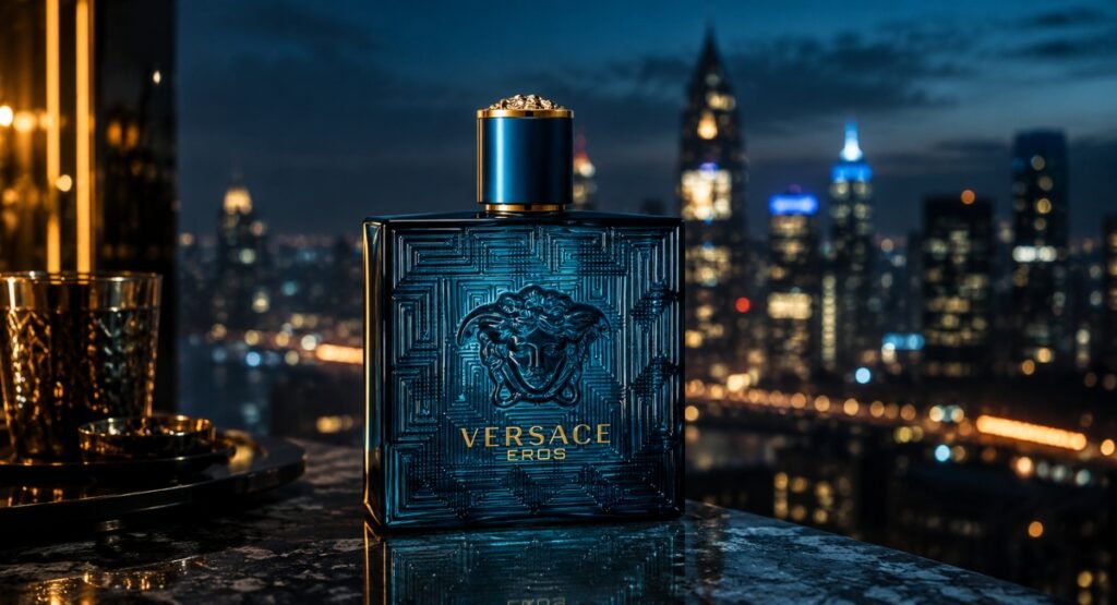 Man wearing Versace Eros EDT cologne dressed for a night out
