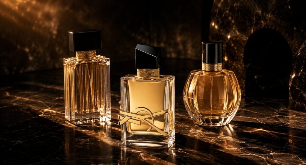 YSL Libre EDP compared to Mon Guerlain and Black Opium fragrance review 2026
