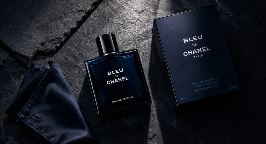 Bleu de Chanel EDP review final verdict flatlay with bottle and box