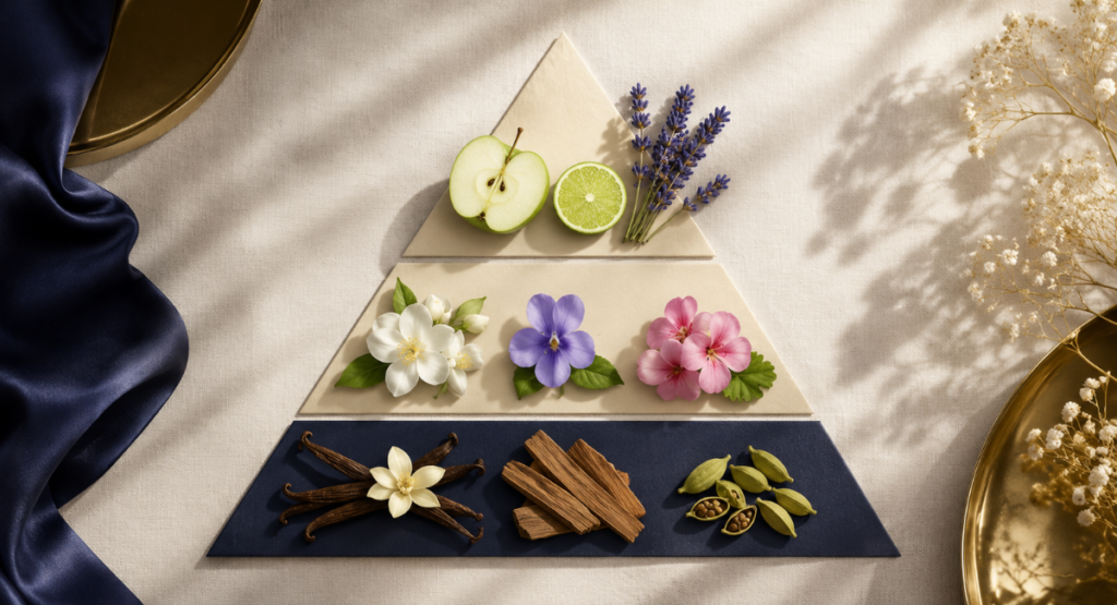 Parfums de Marly Layton review fragrance notes pyramid diagram
