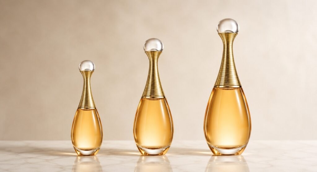 Dior J'adore EDP review comparison of 30ml 50ml and 100ml bottle sizes